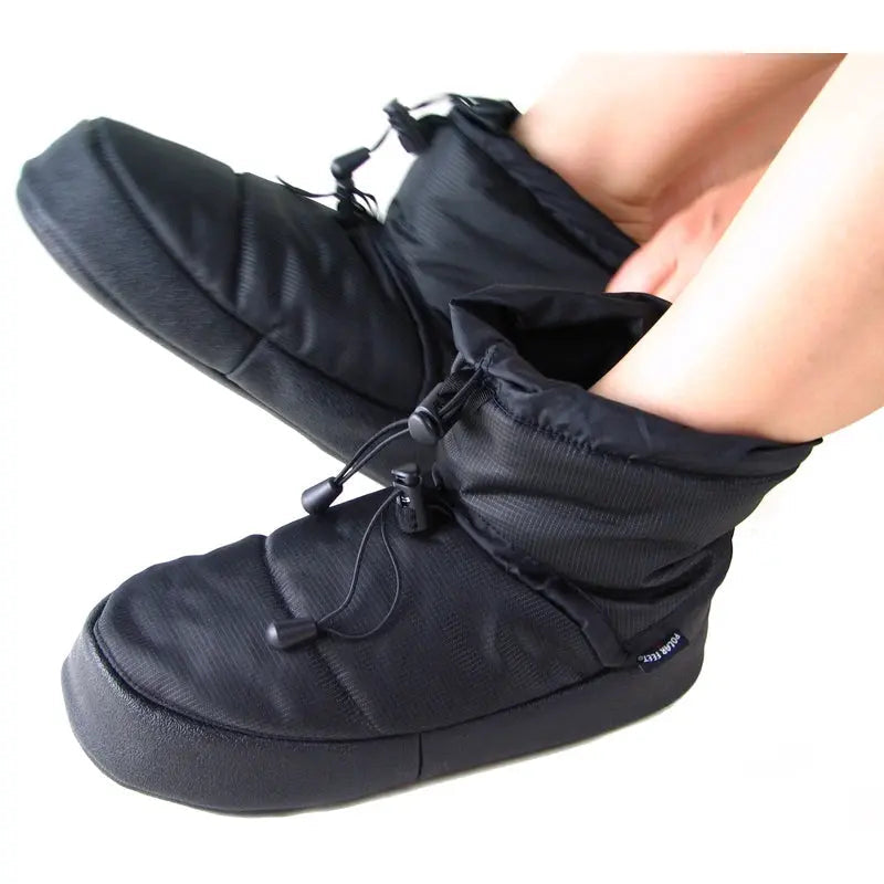 Polar Feet Camp Booties — Warm Indoor/Outdoor Slippers | Black