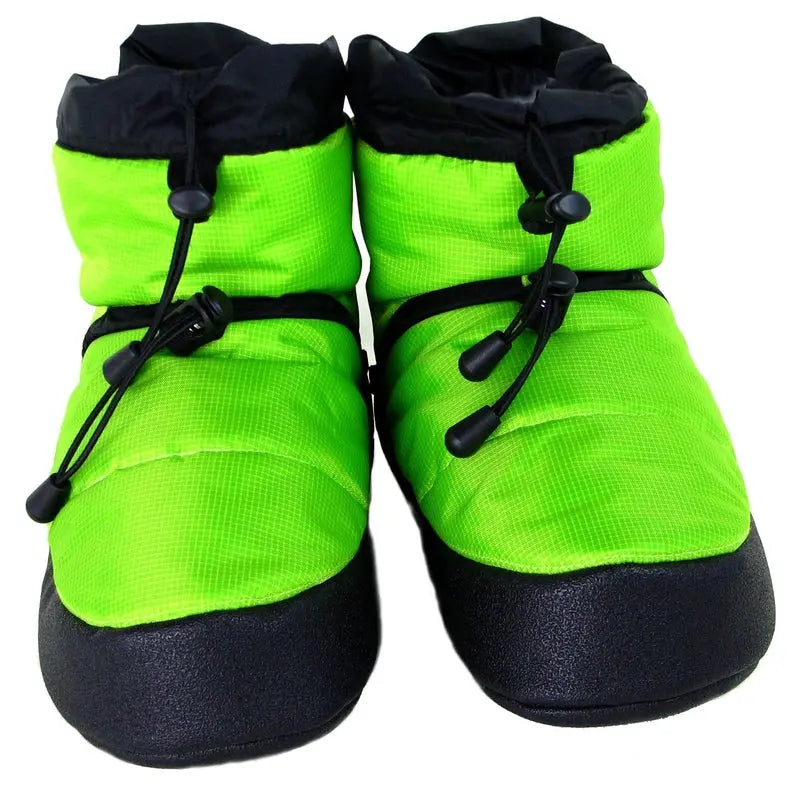 Polar Feet Camp Booties — Warm Indoor/Outdoor Slippers | Lime