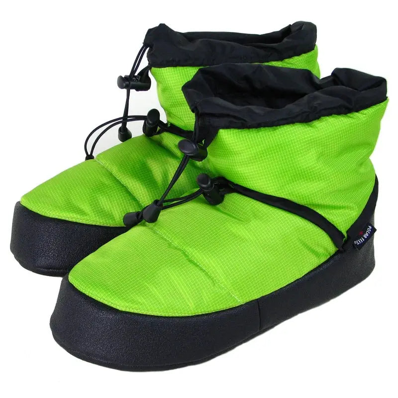 Polar Feet Camp Booties — Warm Indoor/Outdoor Slippers | Lime