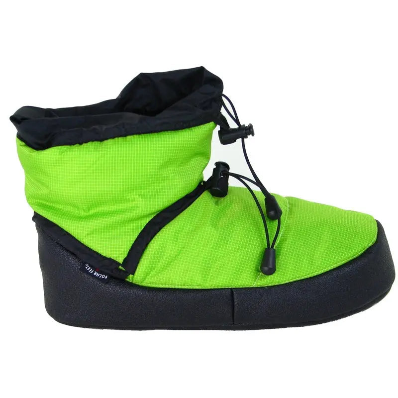 Polar Feet Camp Booties — Warm Indoor/Outdoor Slippers | Lime