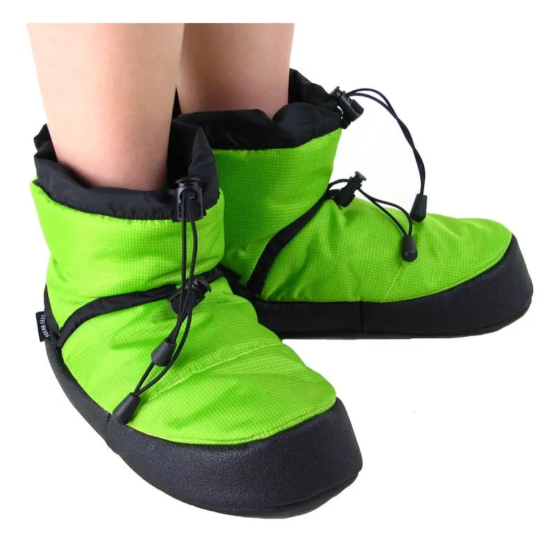 Polar Feet Camp Booties — Warm Indoor/Outdoor Slippers | Lime